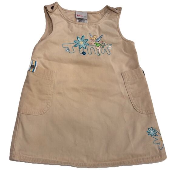 Disney Other - Disney Tinkerbell Vintage Y2K Embroidered Jumper Sz XXS 2/3 Toddler Dress